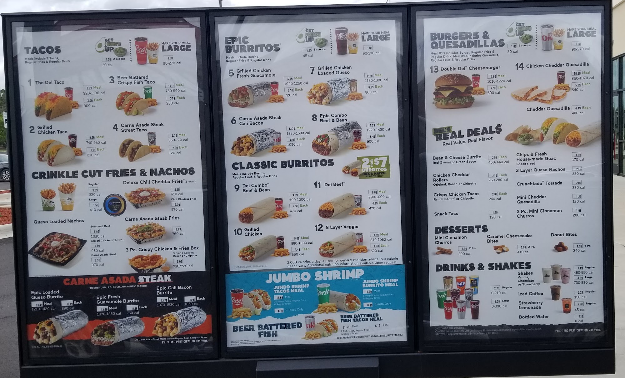 Del Taco Menu