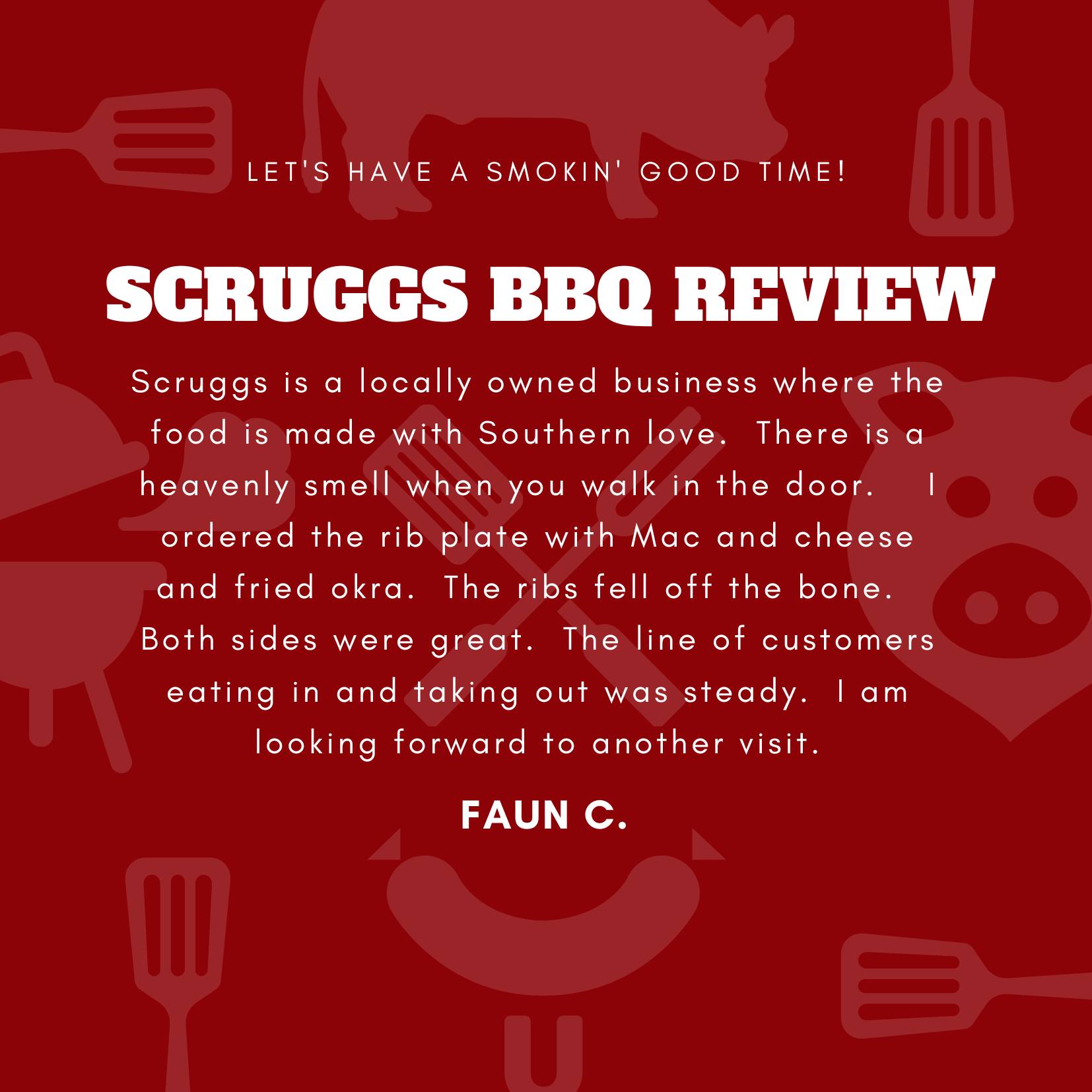 Scruggs BBQ Menu
