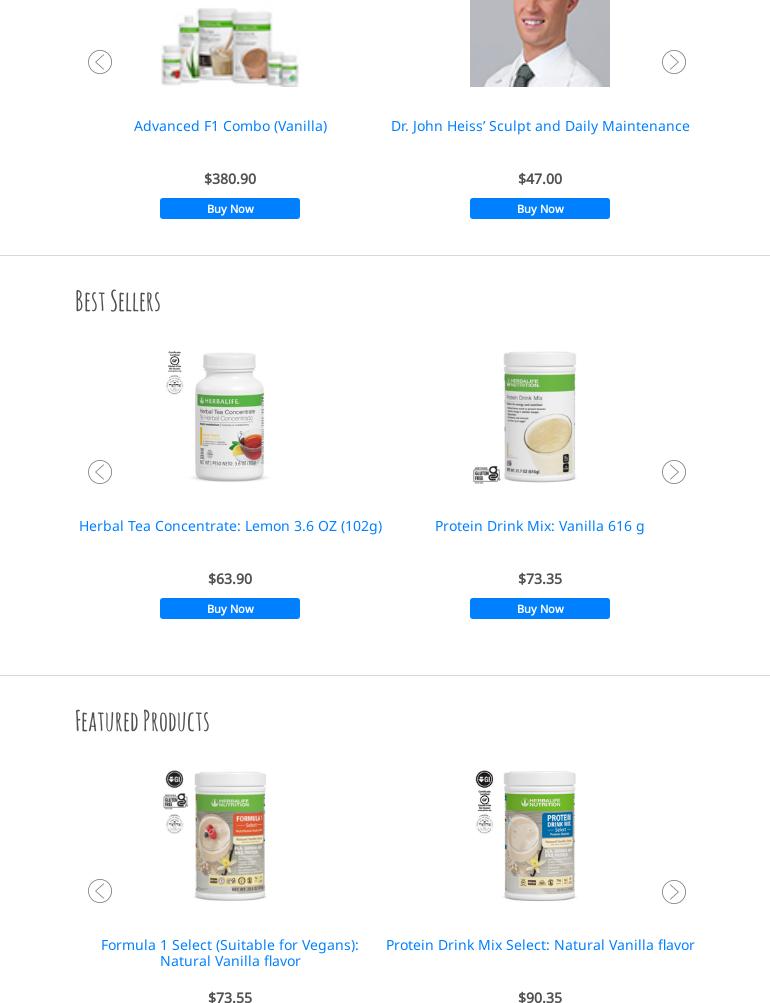 Golden Nutrition Menu