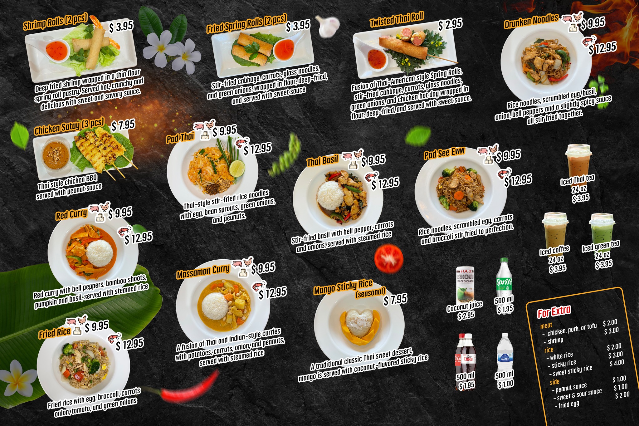Twisted Thai Menu