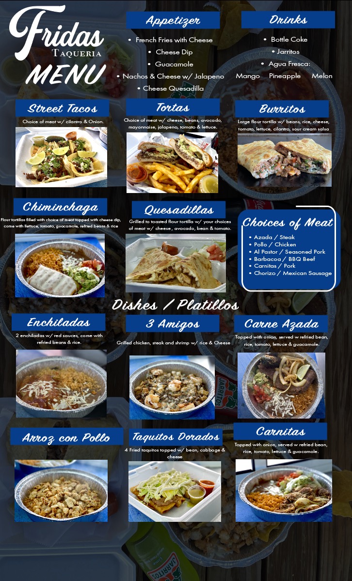 Fridas Taqueria Menu
