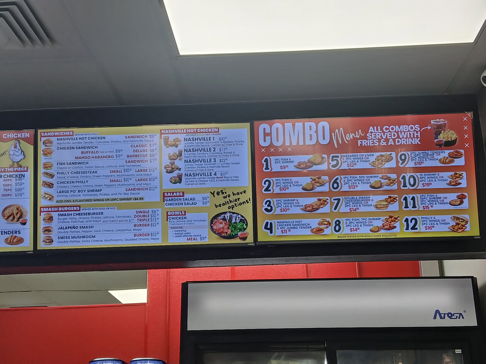 Jaws Hot Chicken and Seafood Weibel Menu