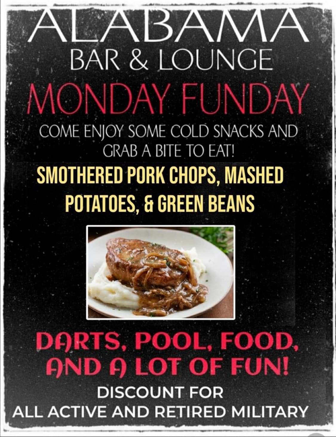 Alabama's Bar & Lounge Menu