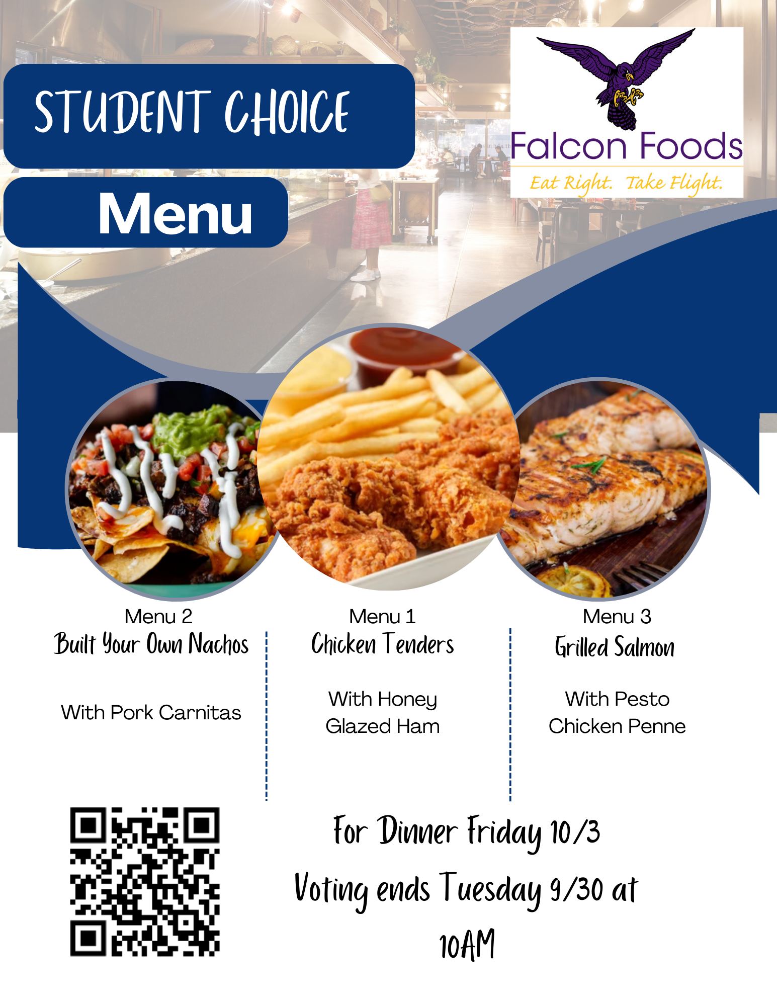 Anna Irvin Dining Hall Menu