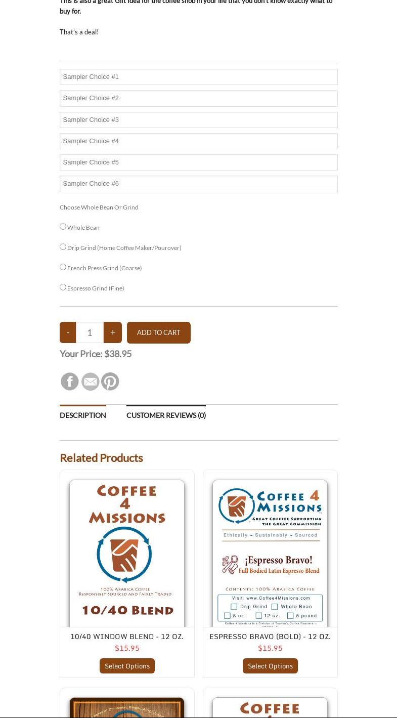 COFFEE 4 MISSIONS ROASTERS - FAMILY OWNED - MADE IN THE USA - SUPPORTING CHRISTIAN MINISTRY Menu