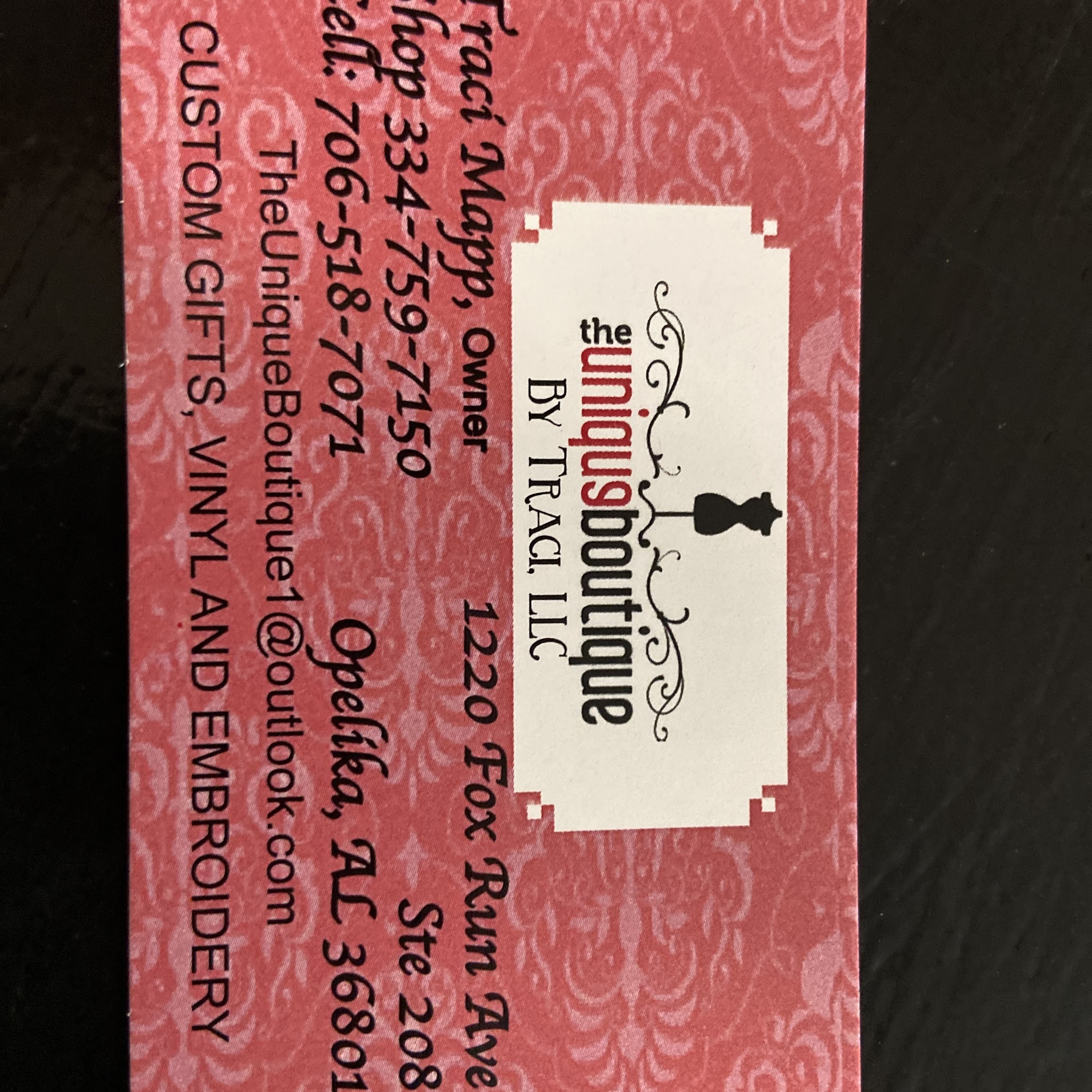 The Unique Boutique LLC 1220 Fox Run Ave Suite 208, Opelika Alabama 36801