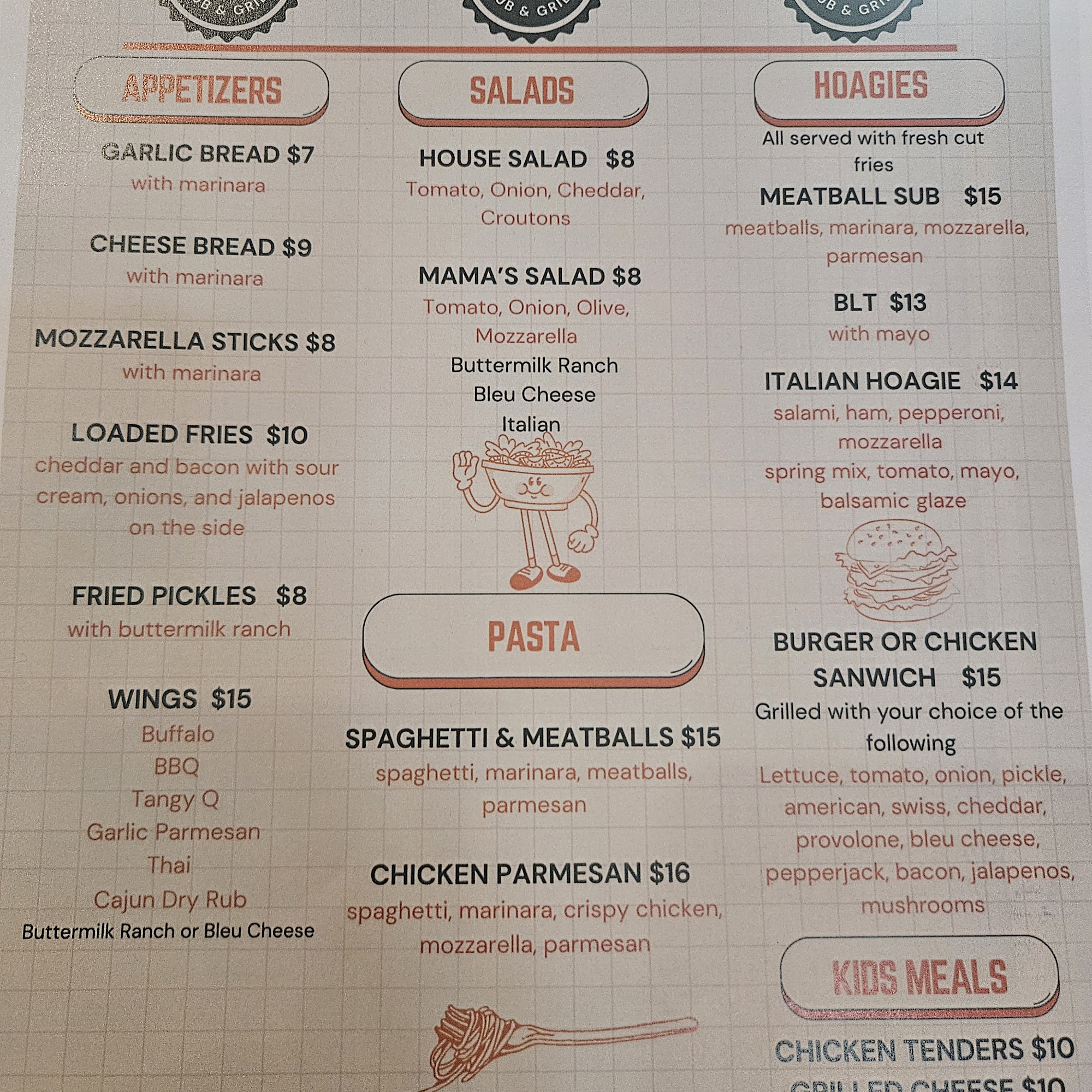 Mama Lottie's Pub & Grill Menu