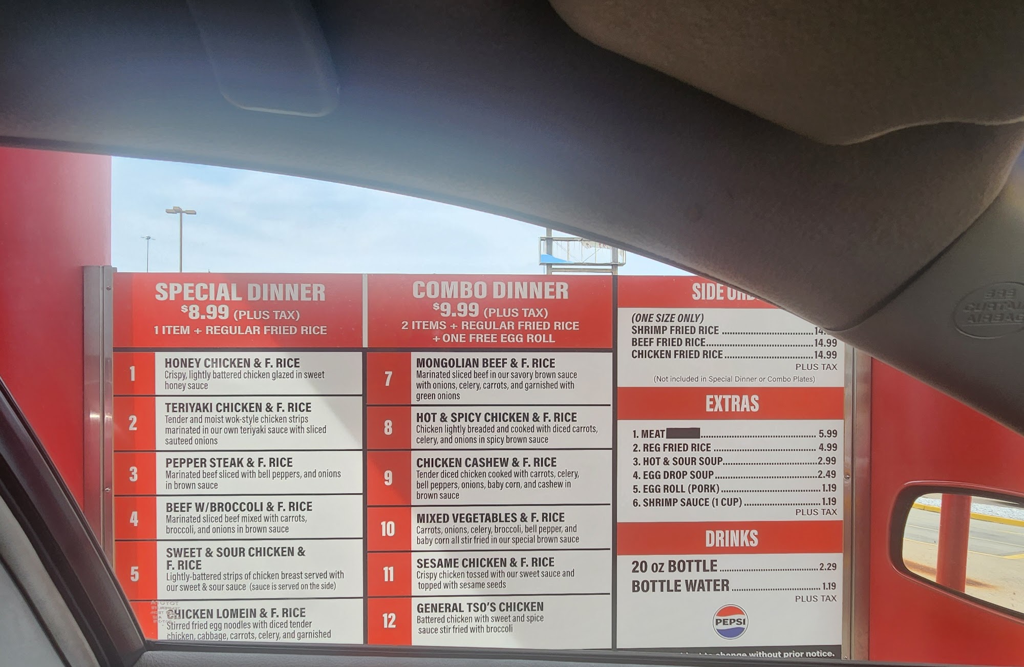 Hot wok express Menu