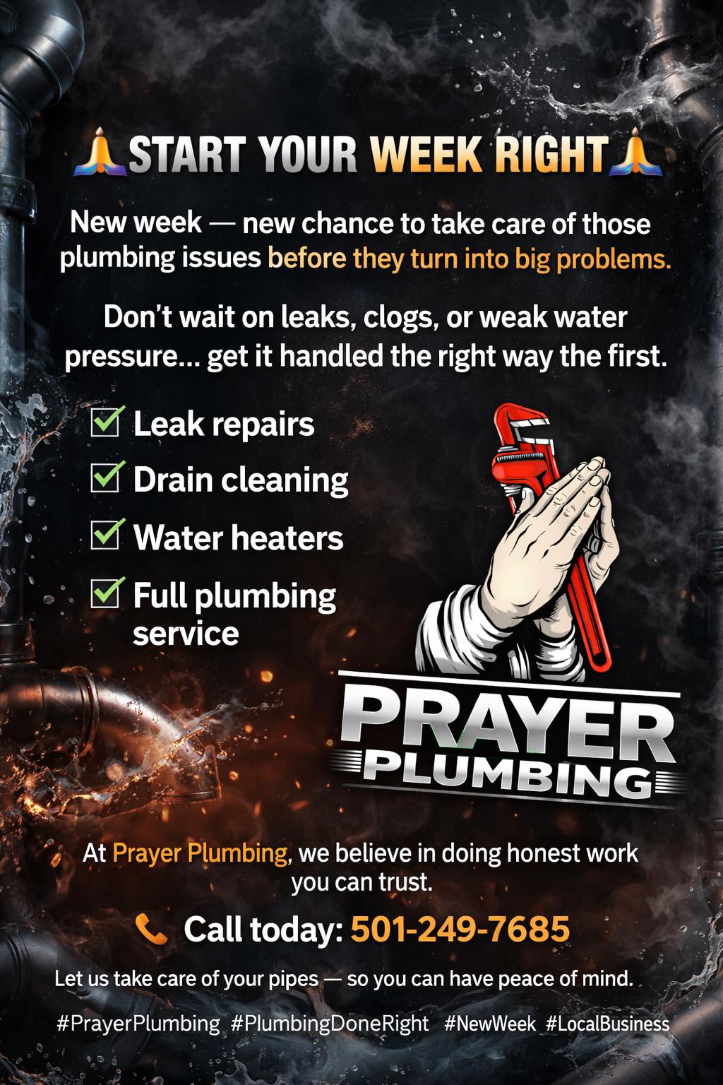 Prayer Plumbing 13624 Masters Dr, Alexander Arkansas 72002