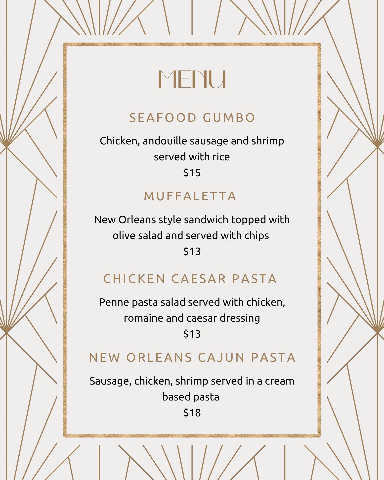 Ludwig's Bakery Menu