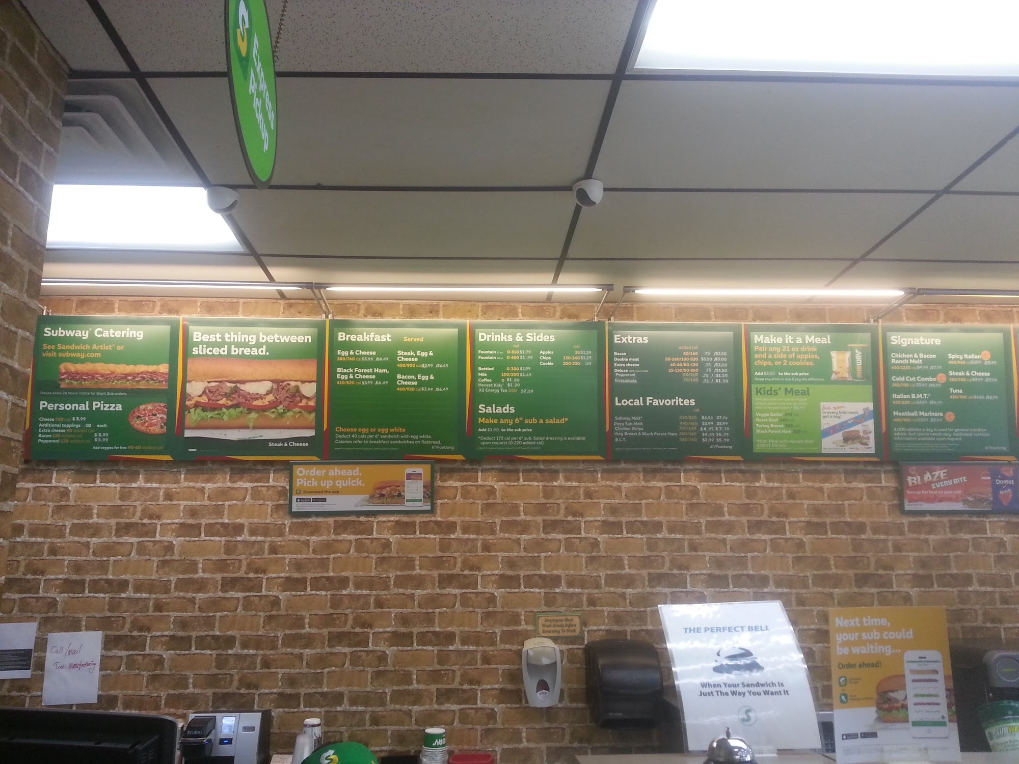 Subway Menu