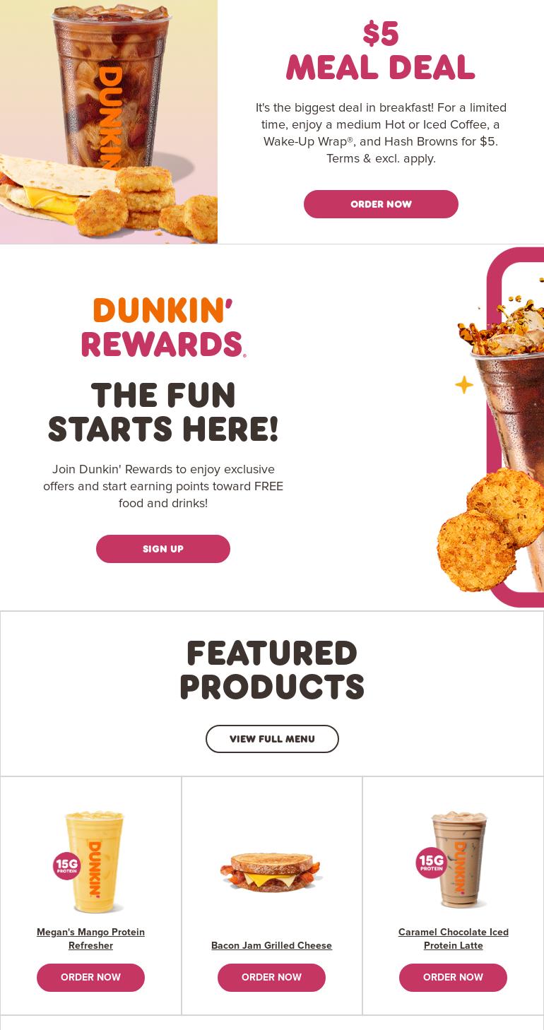 Dunkin' Menu
