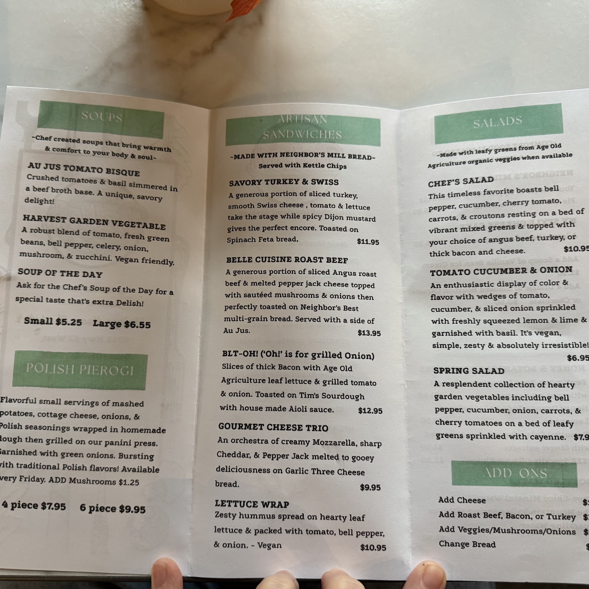 Delish Menu