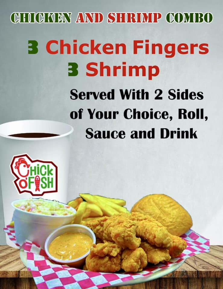 Chick O' Fish Menu