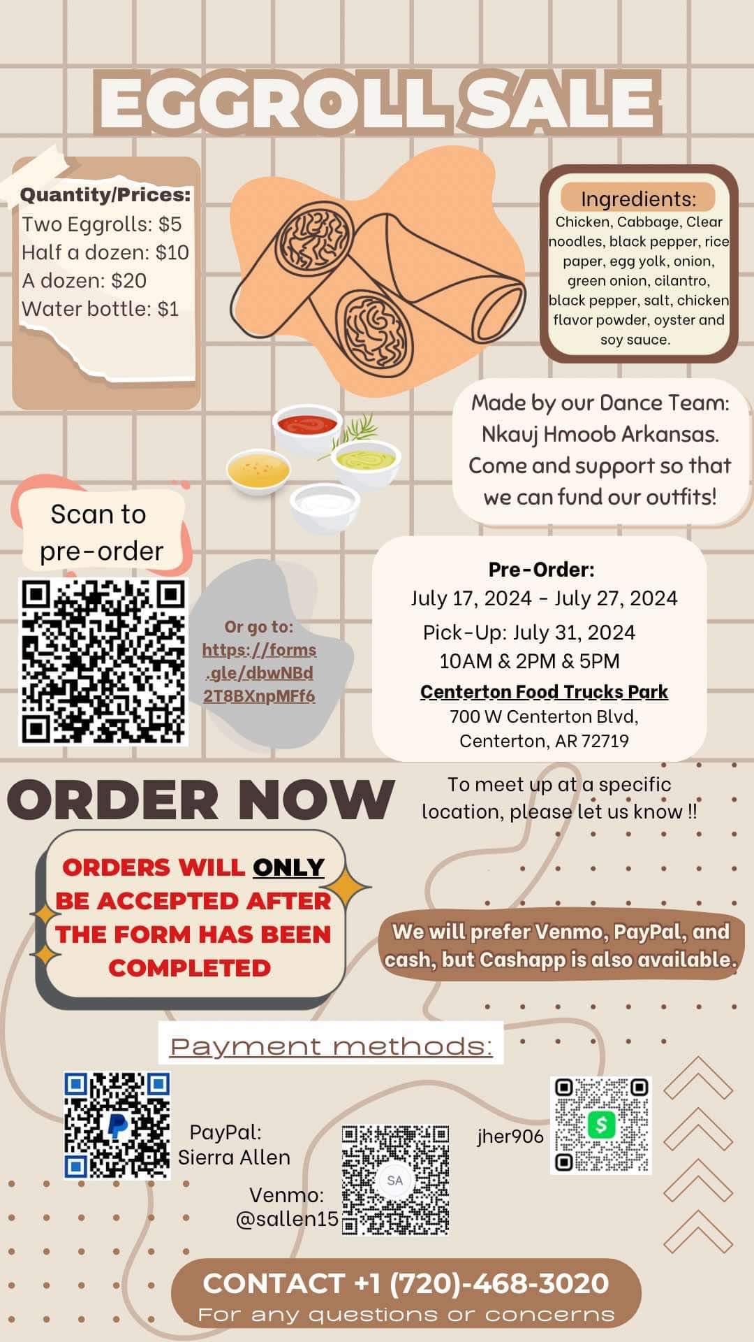 Lee's Asian Food Truck Menu