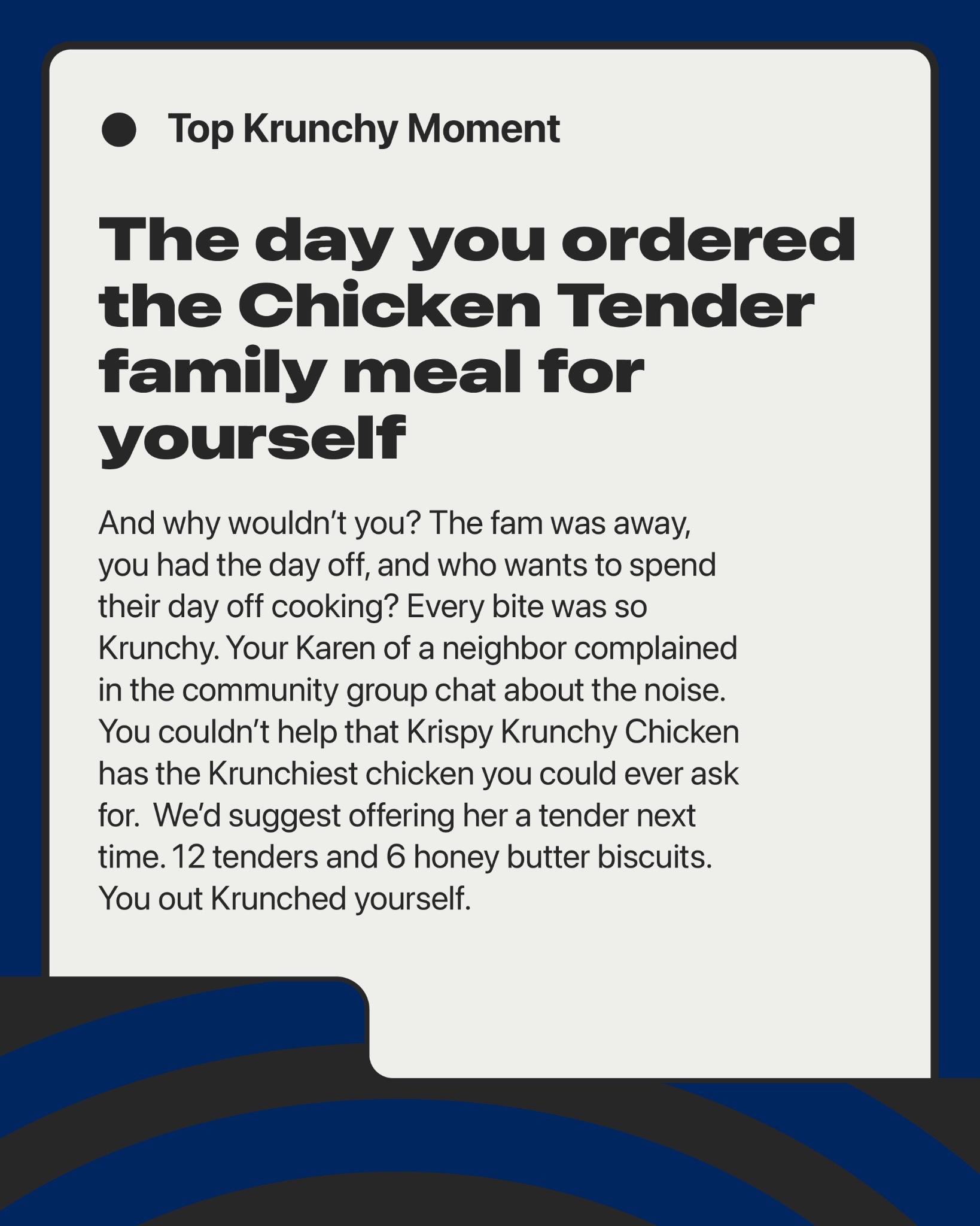 Krispy Krunchy Chicken Menu