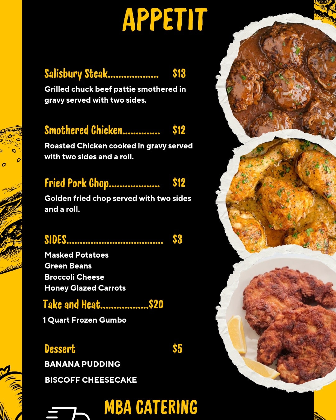 Martha's Bon Appetit Catering Menu