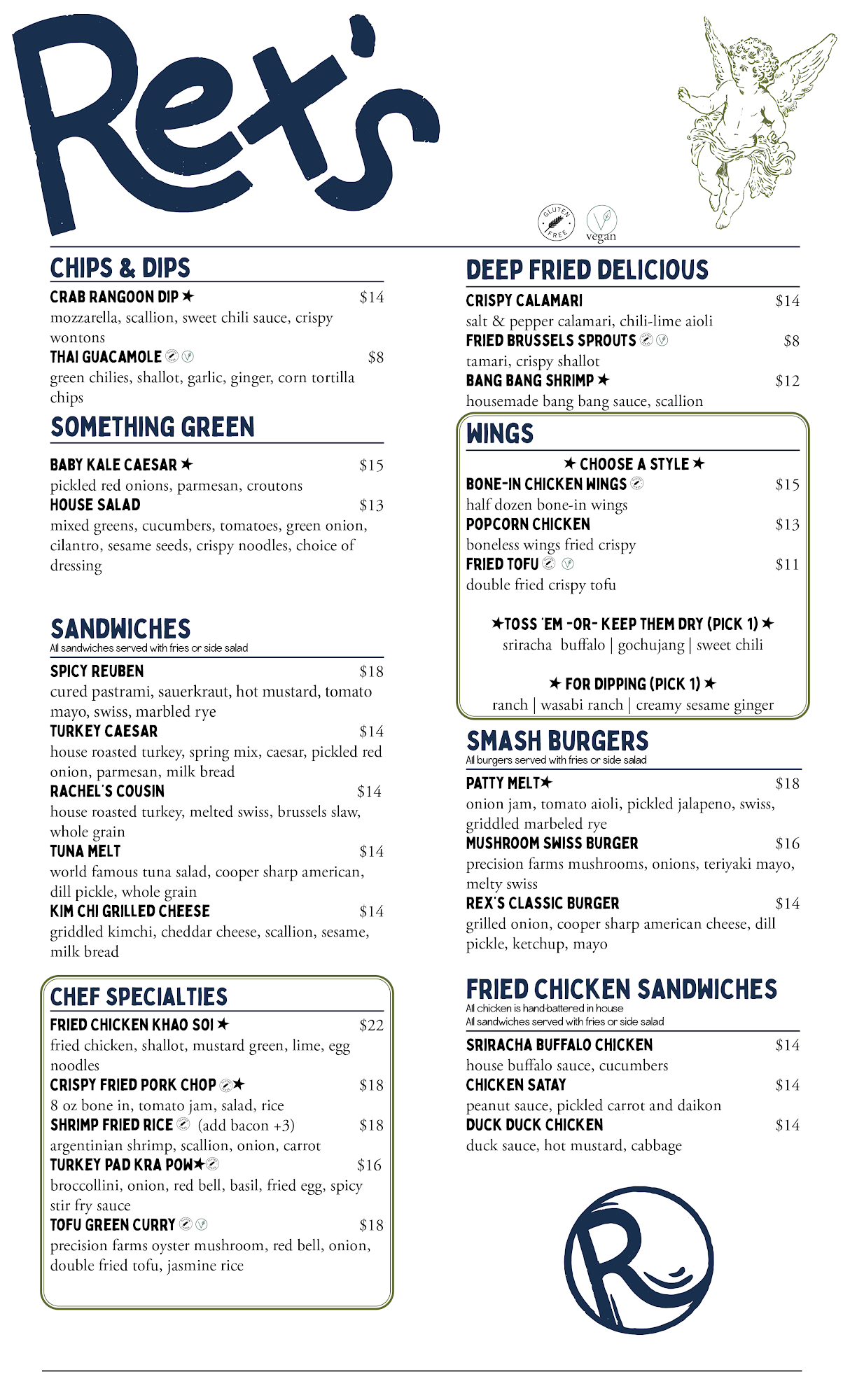 Rex's Restaurant & Bar Menu