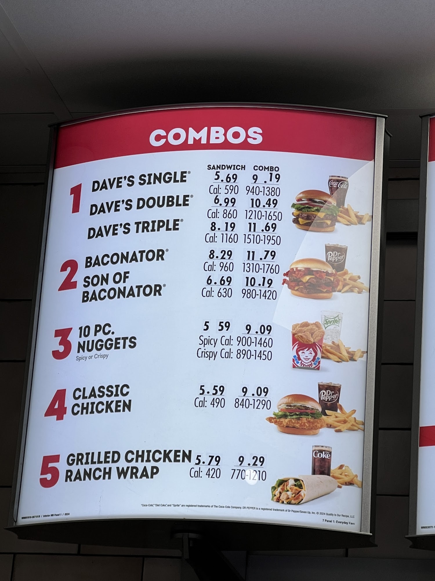 Wendy's Menu