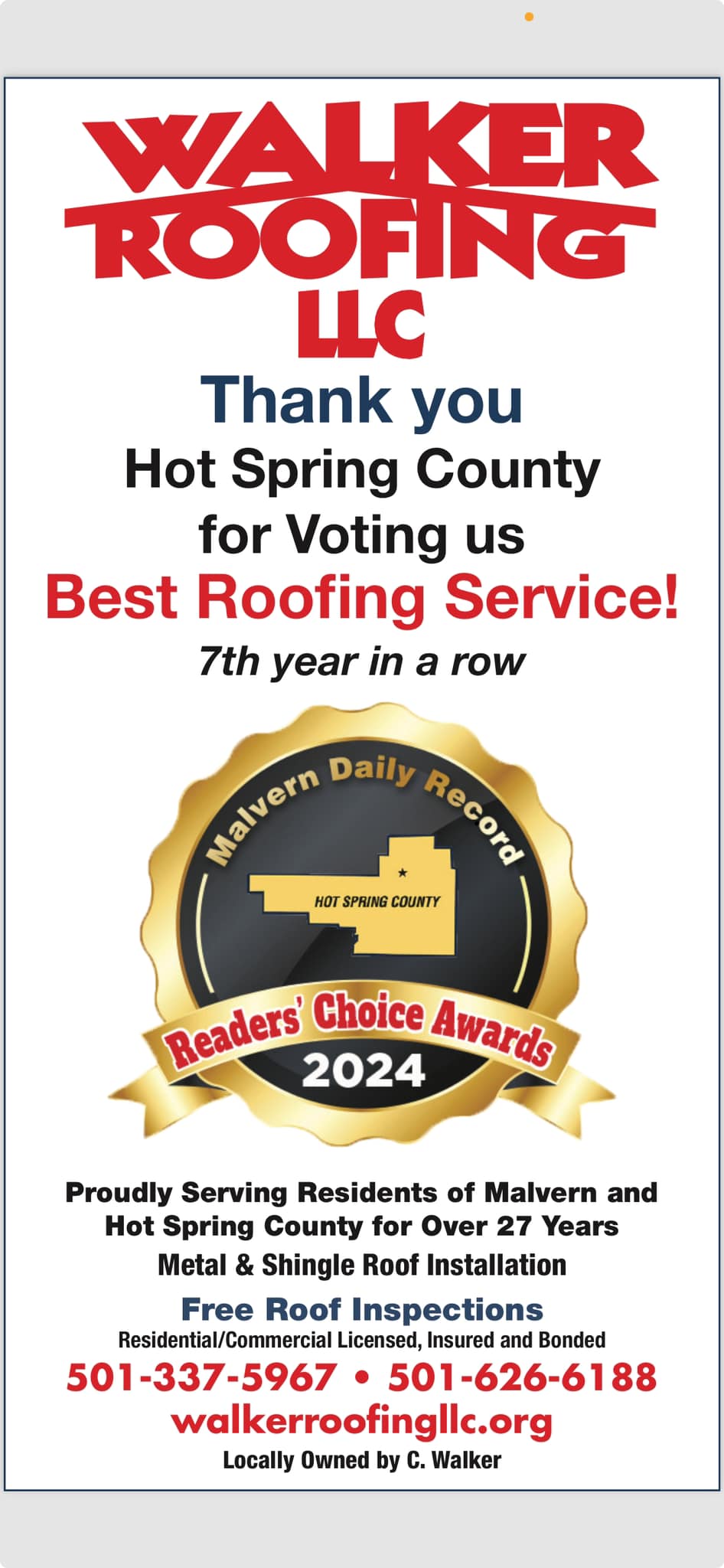 Walker Roofing & Light Hauling