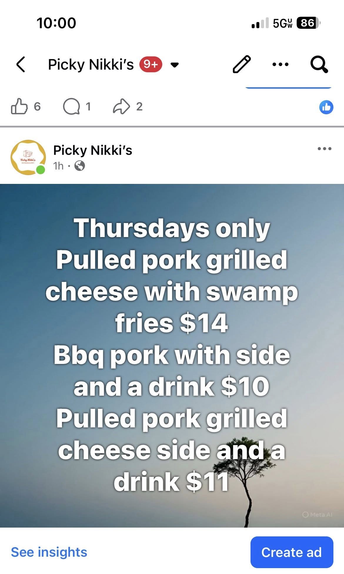 Picky Nikki’s Menu