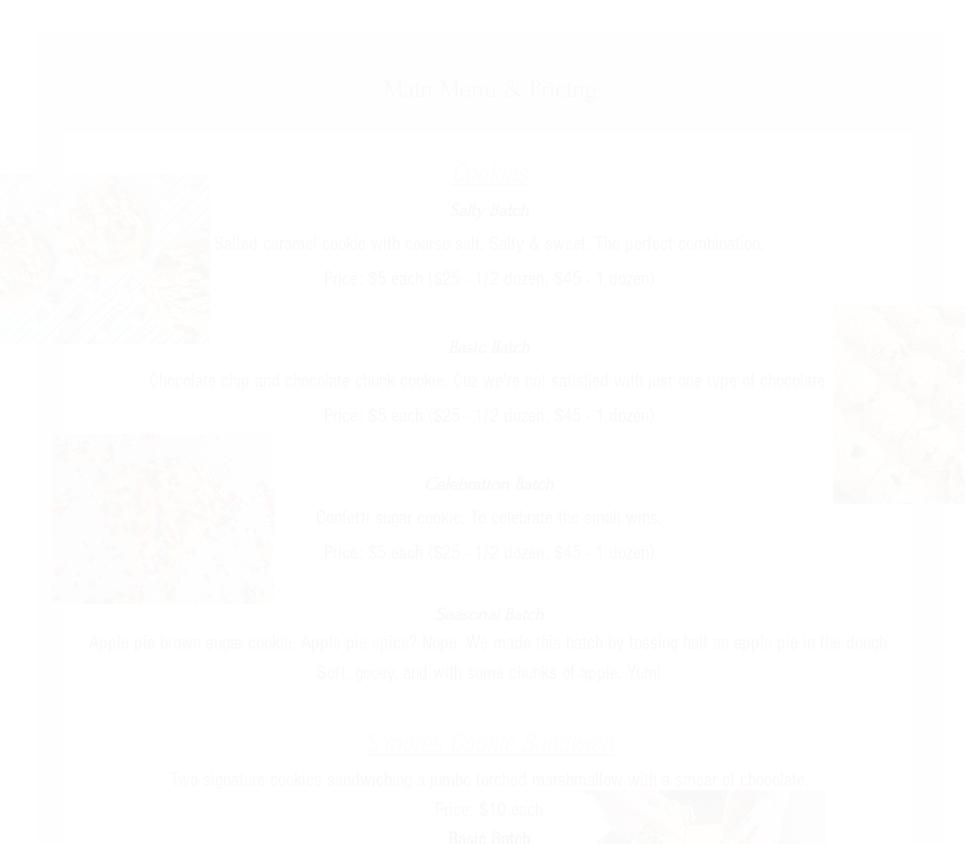 BatchLife Bakery Menu