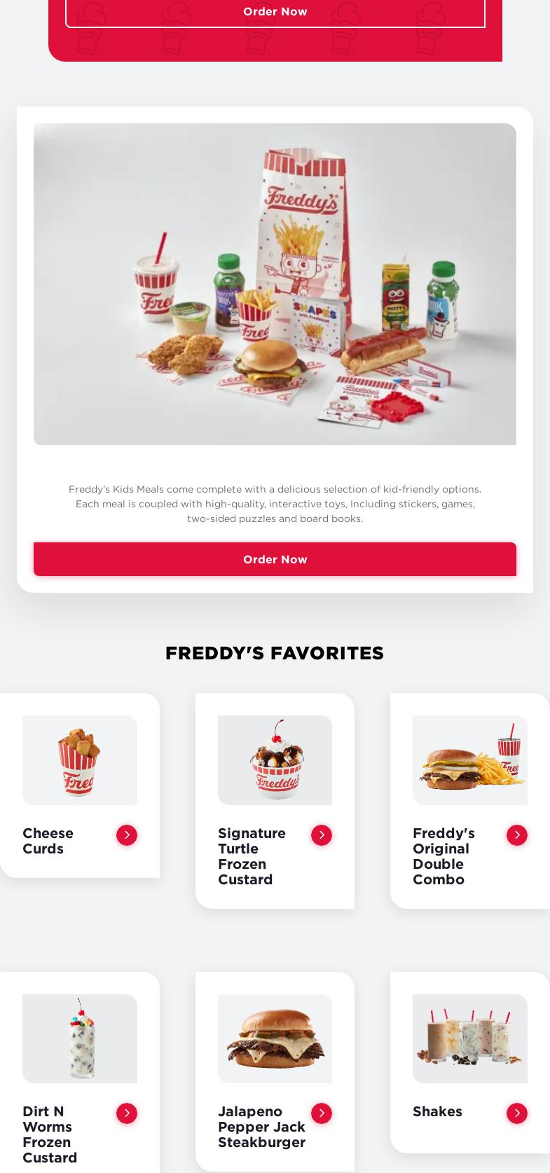 Freddy's Frozen Custard & Steakburgers Menu