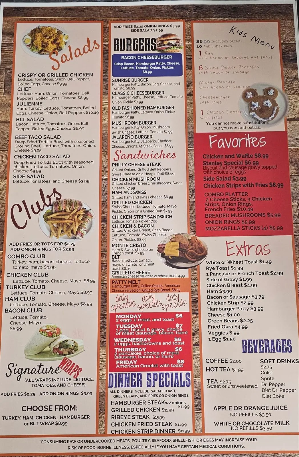 Pancake and Waffle House Menu