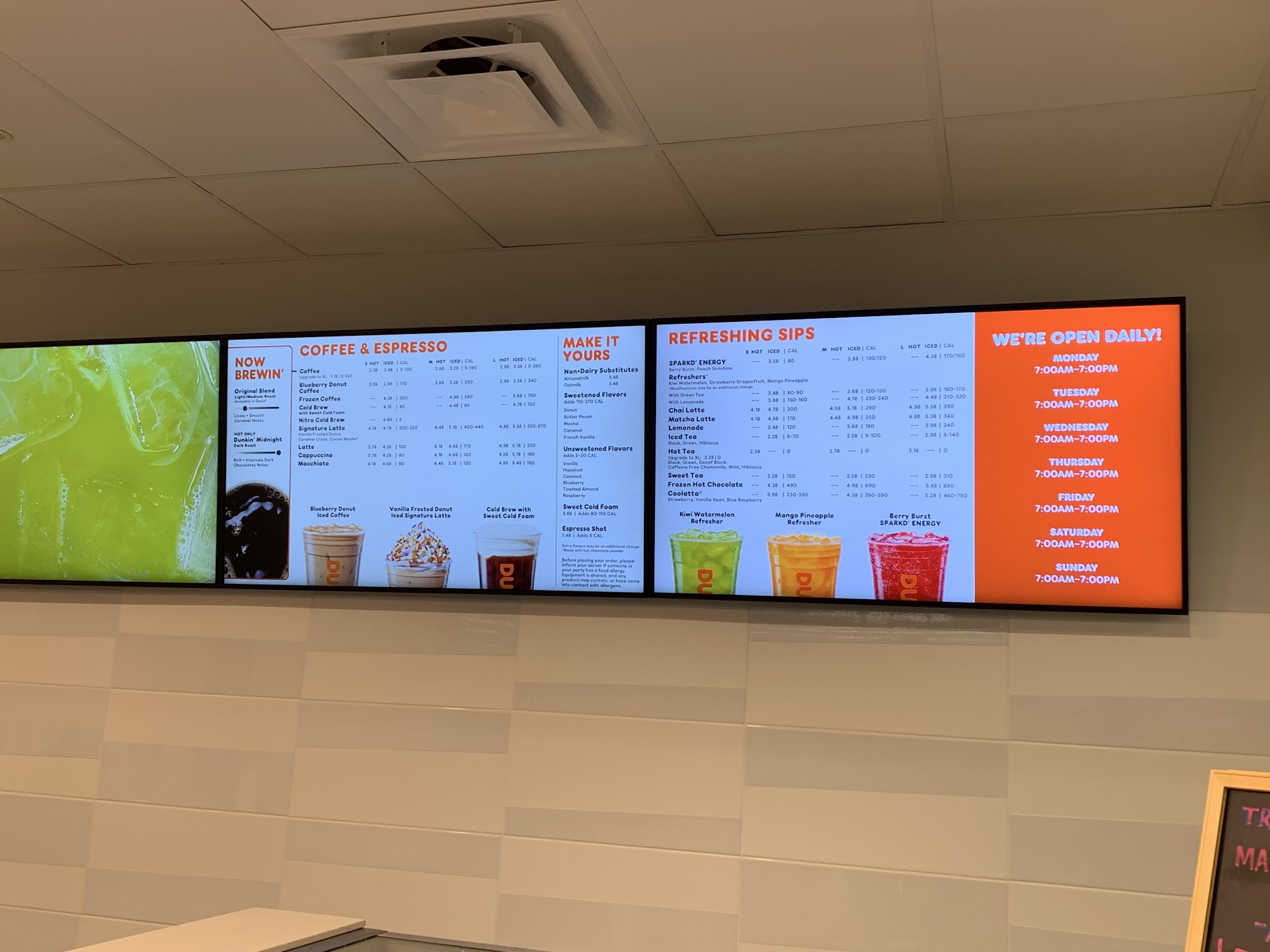Dunkin' Menu