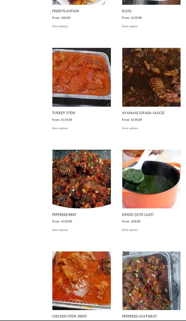 Oloris Kitchen - Authentic African Cuisine Menu