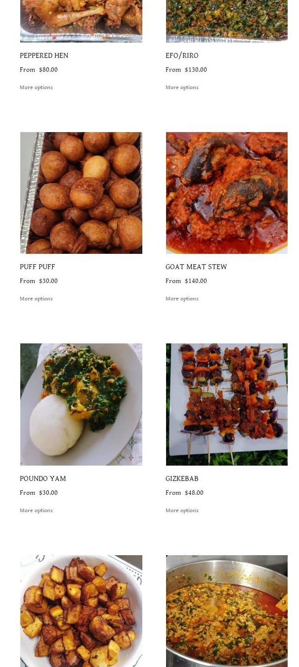 Oloris Kitchen - Authentic African Cuisine Menu