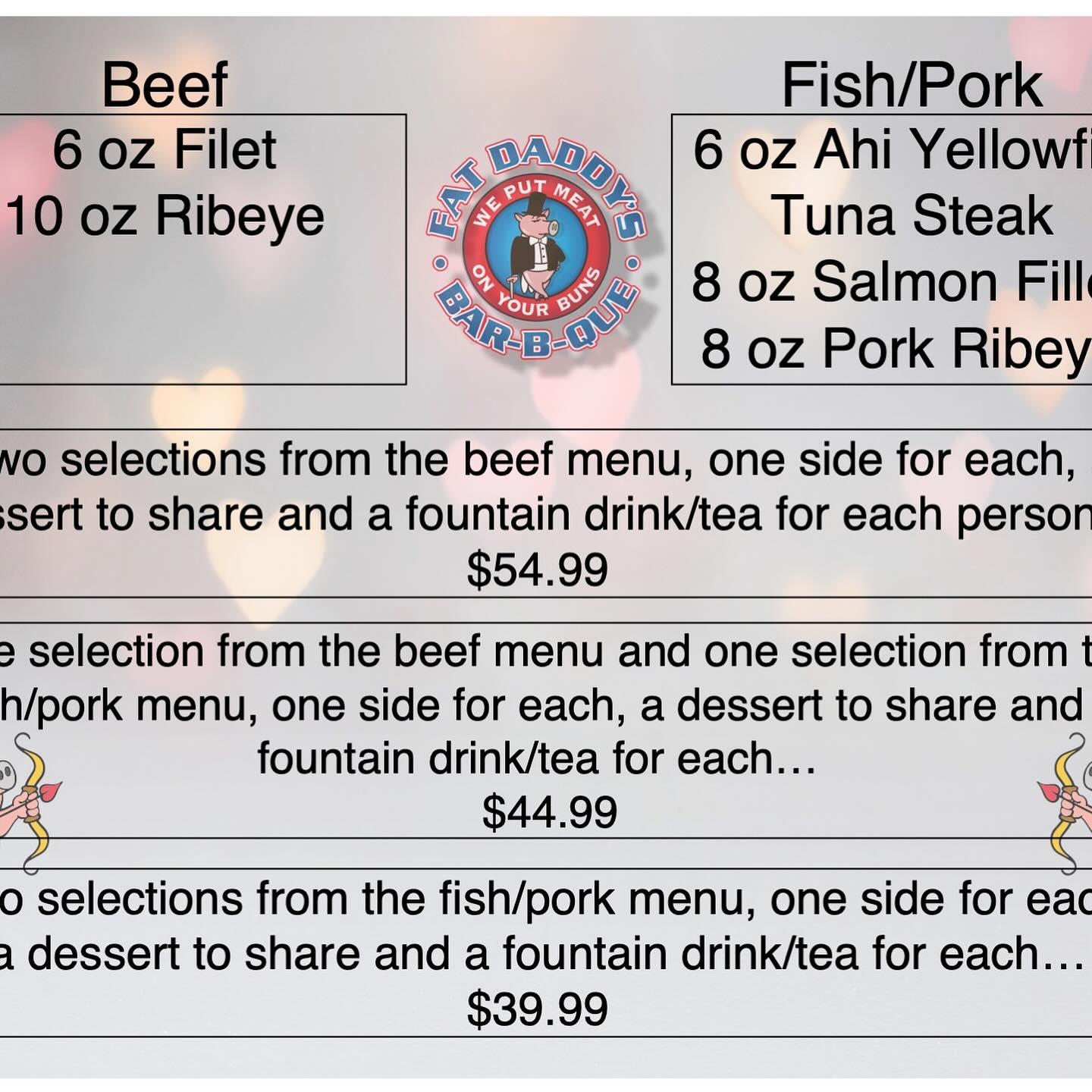 Fat Daddy's Bar-B-Que of London Menu