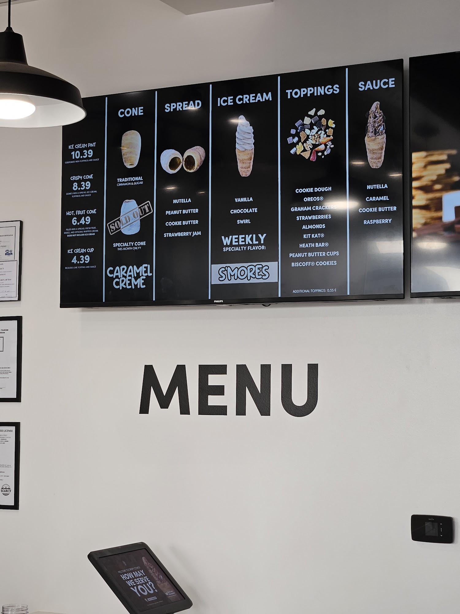 Crispy Cones - Searcy Menu