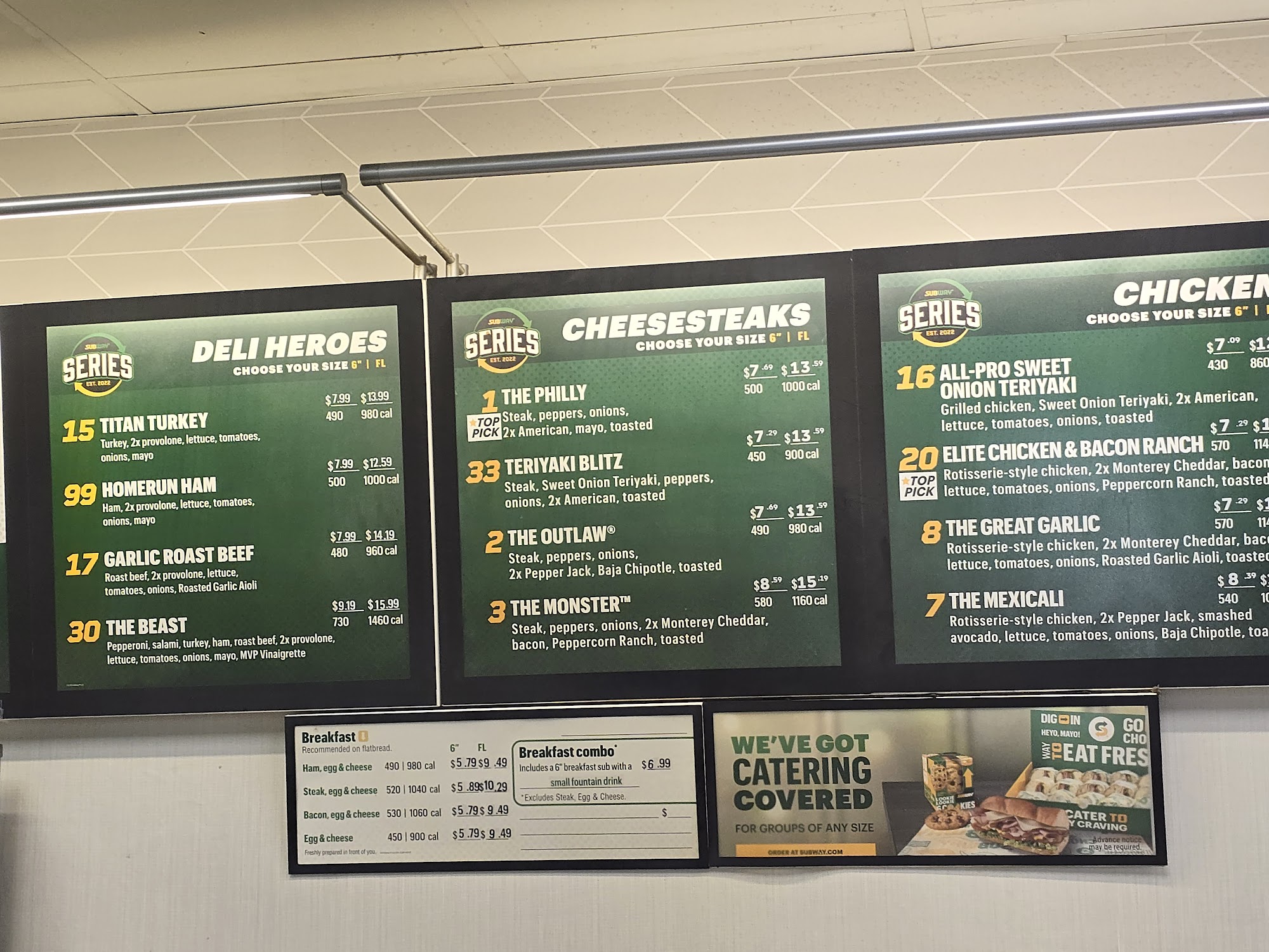 Subway Menu