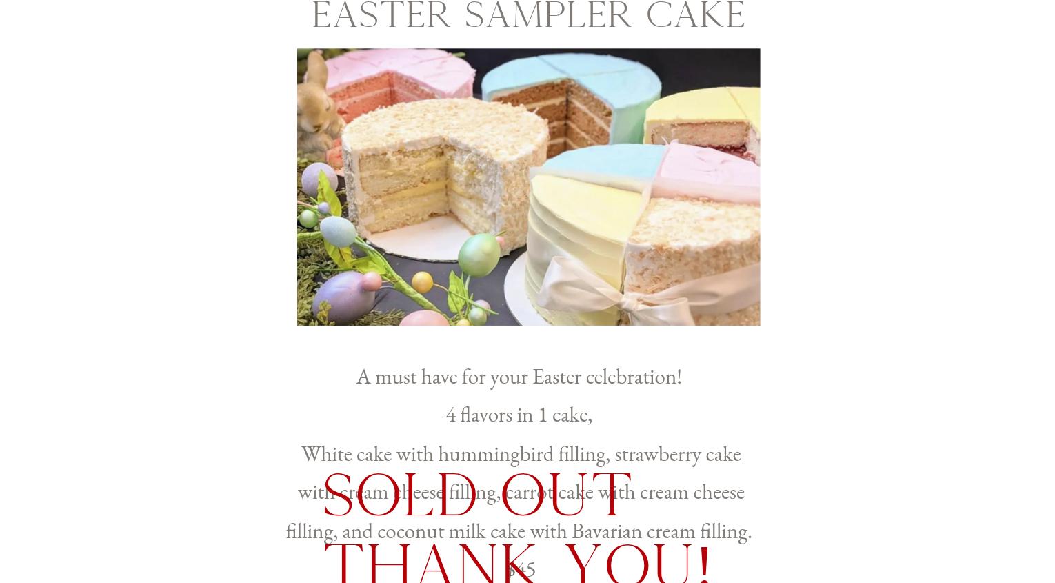 Shelby Lynns Cake Shoppe Menu