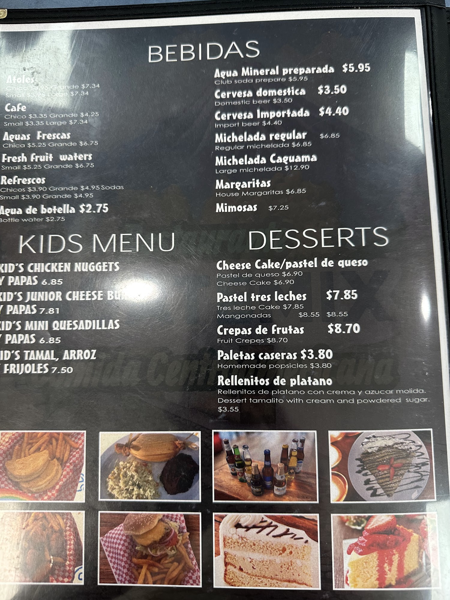 Guatemix Restaurante Menu