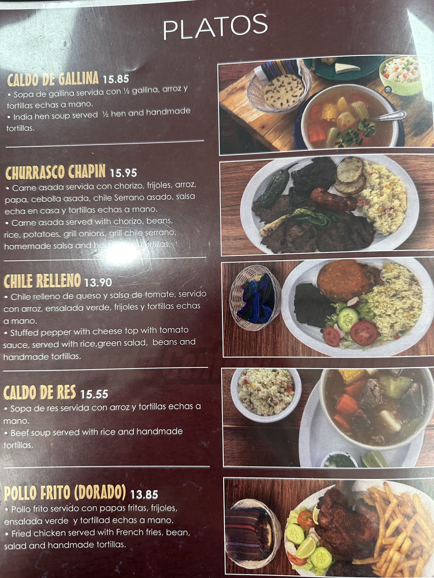 Guatemix Restaurante Menu