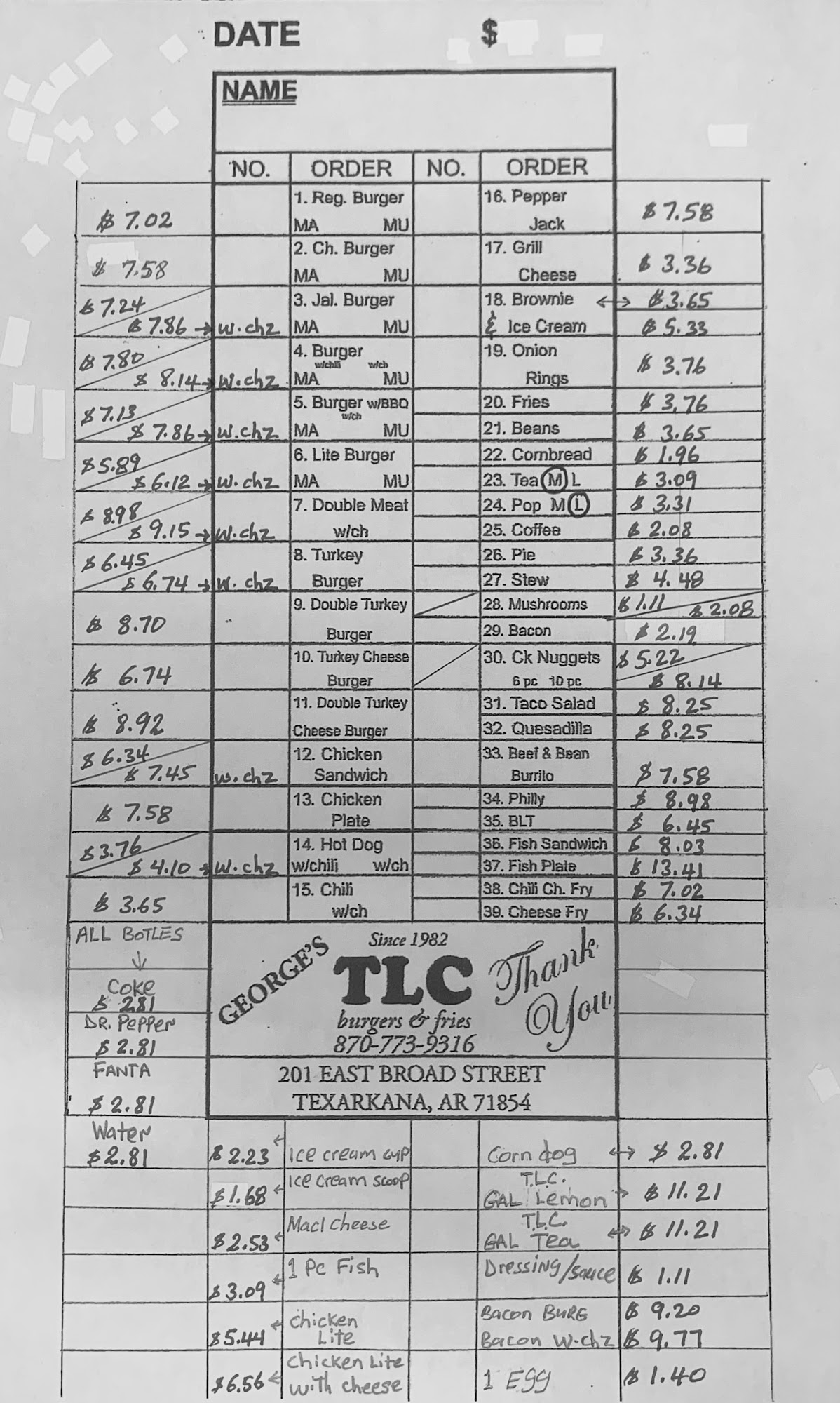 TLC Burgers & Fries Texarkana