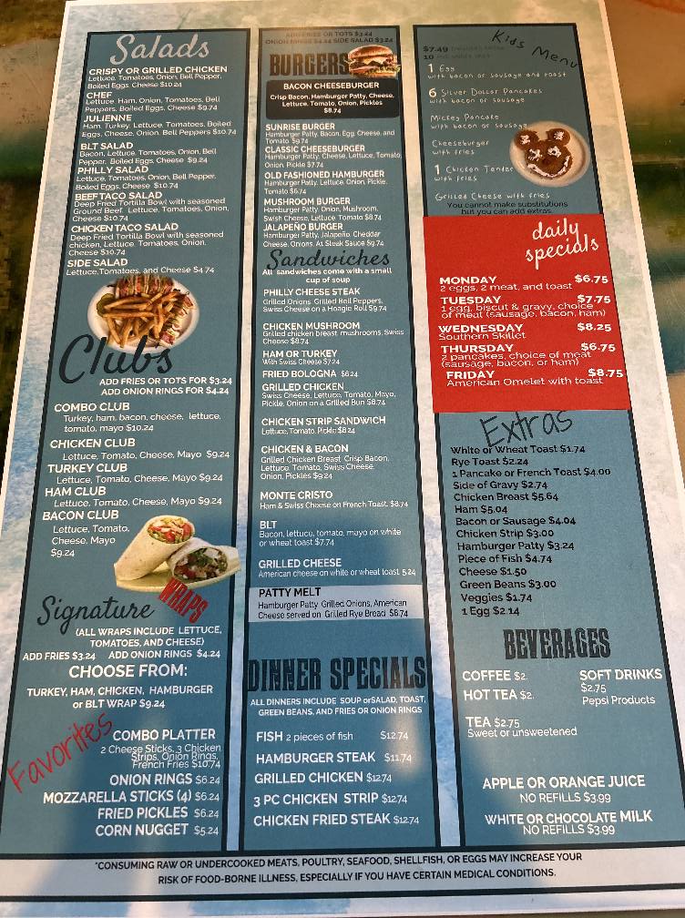 Waffle and Pancake House Menu