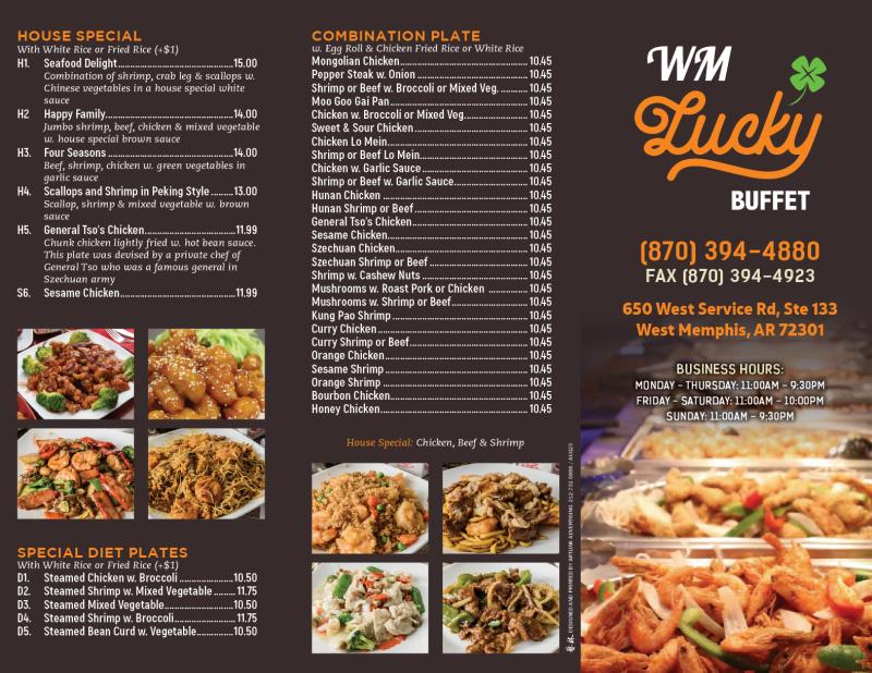 Lucky buffet Menu