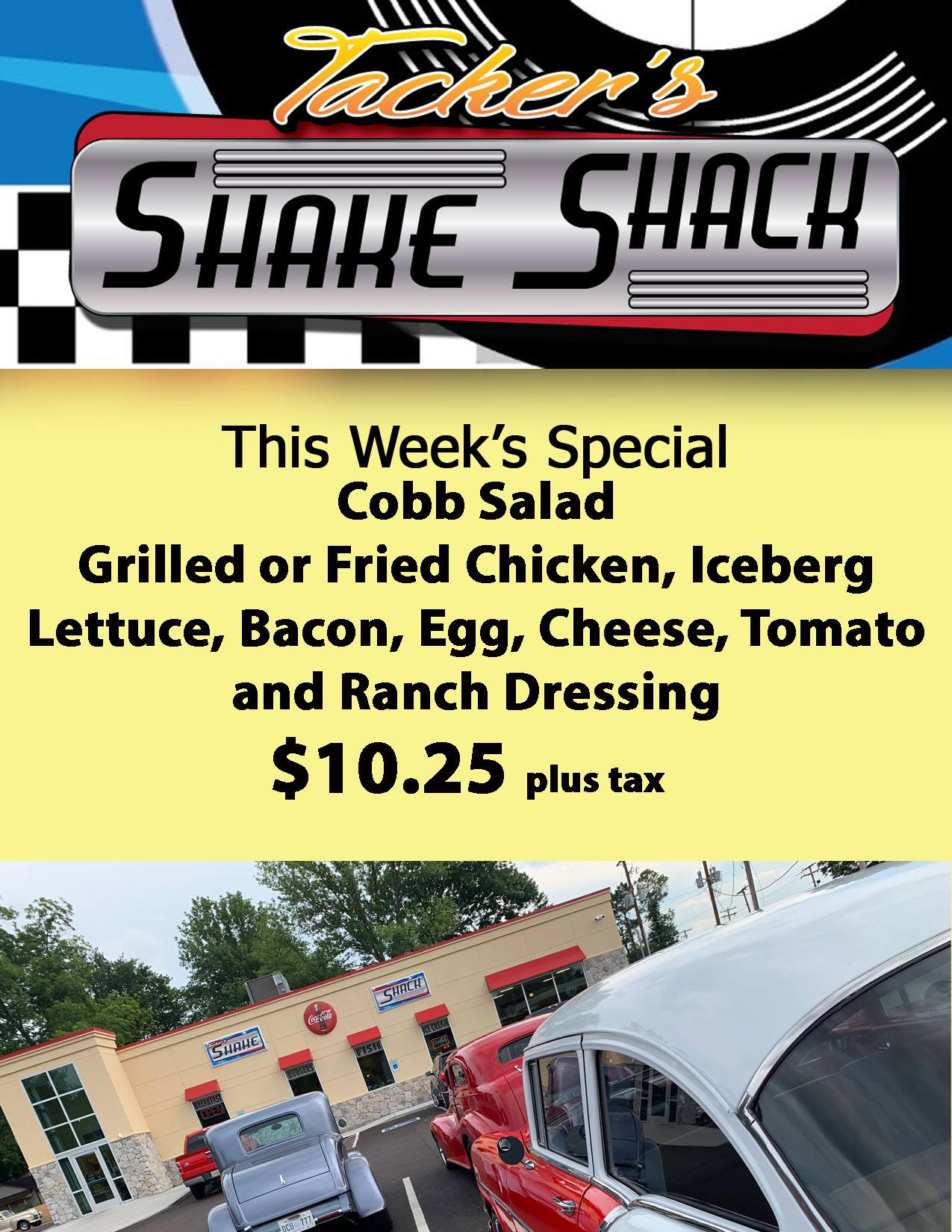 Tacker's Shake Shack - Wynne Menu