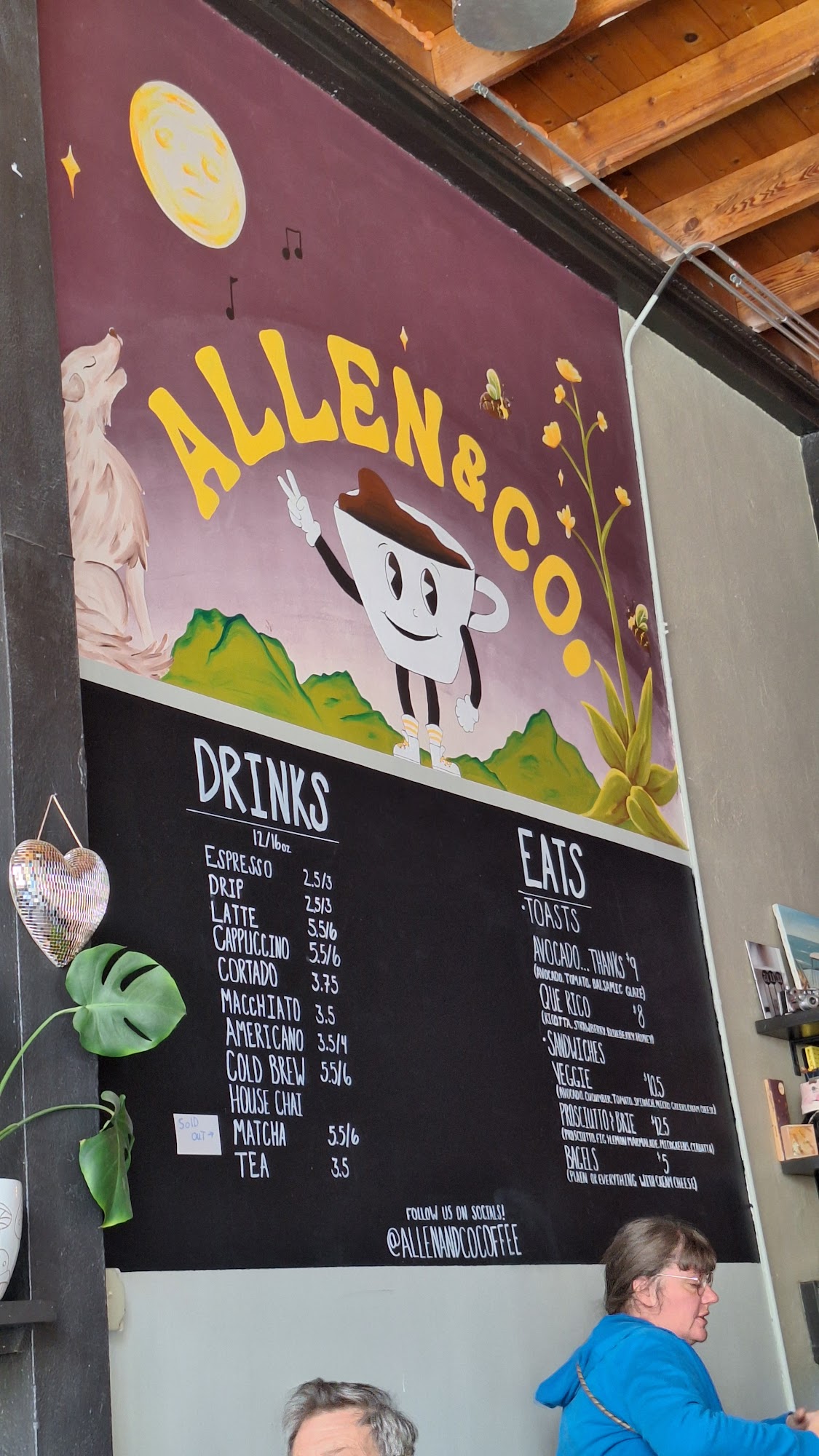 Allen & Co Coffee Shop Menu