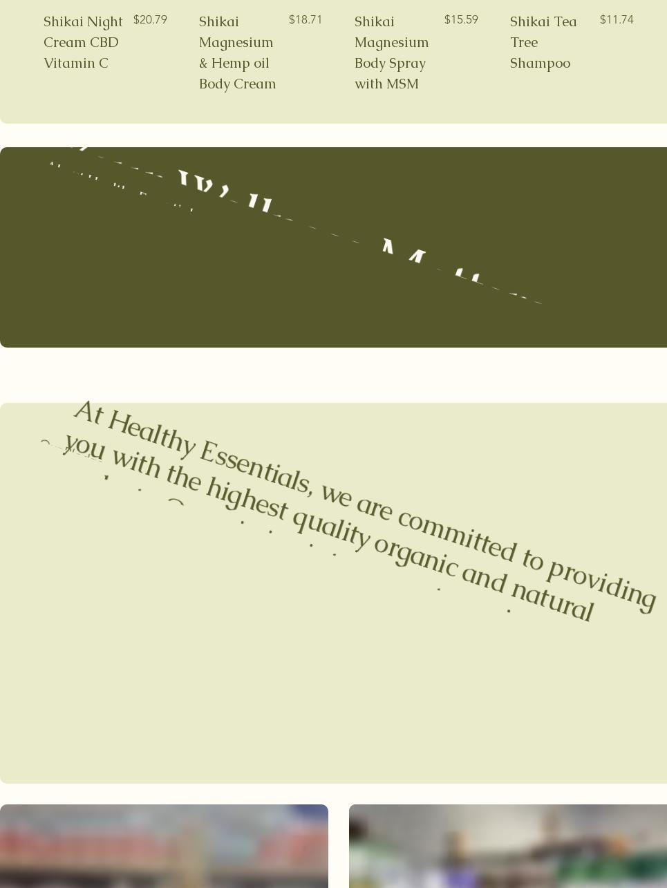 Healthy Essentials Menu