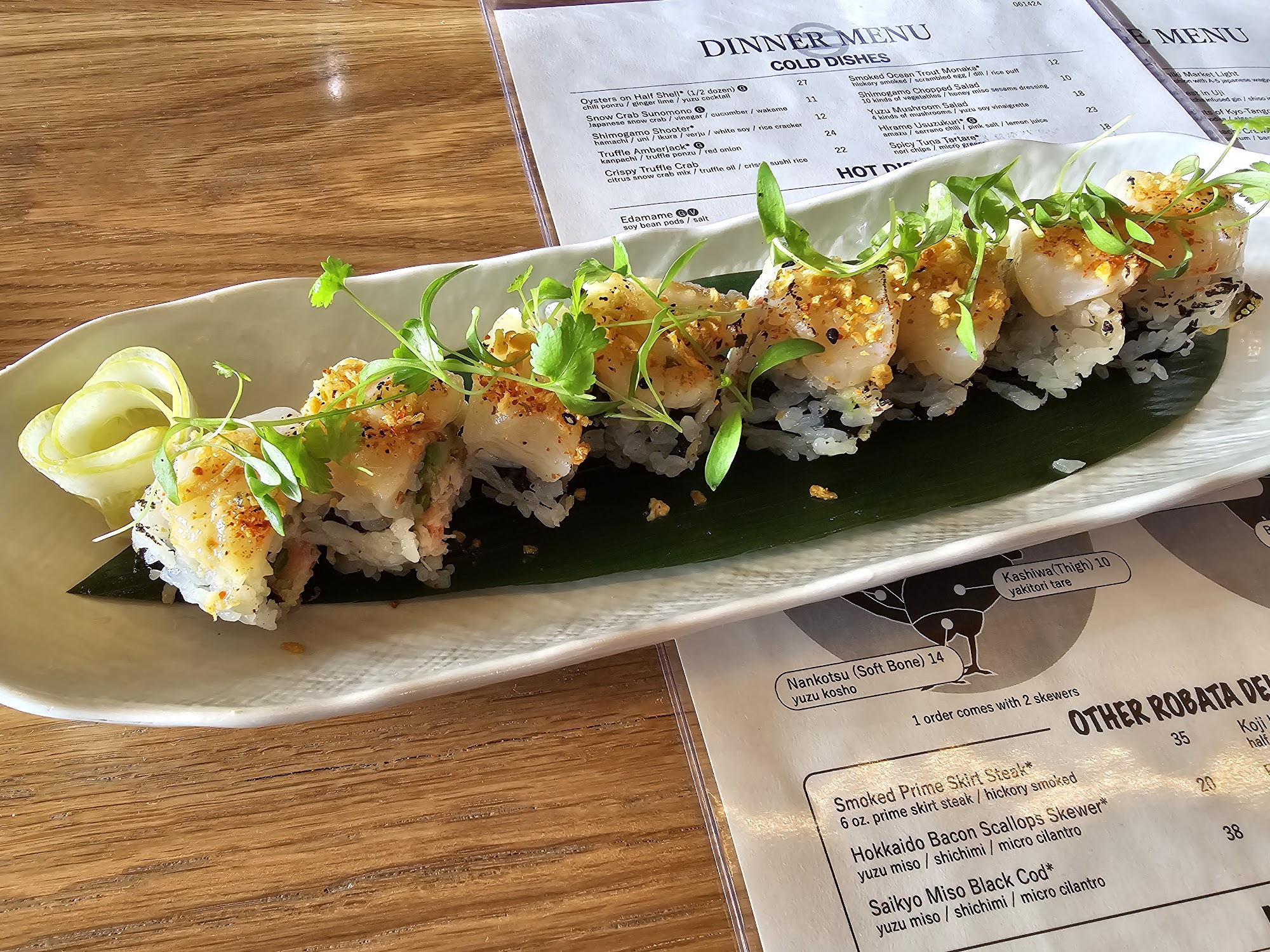 Shimogamo Sushi and Grill Menu