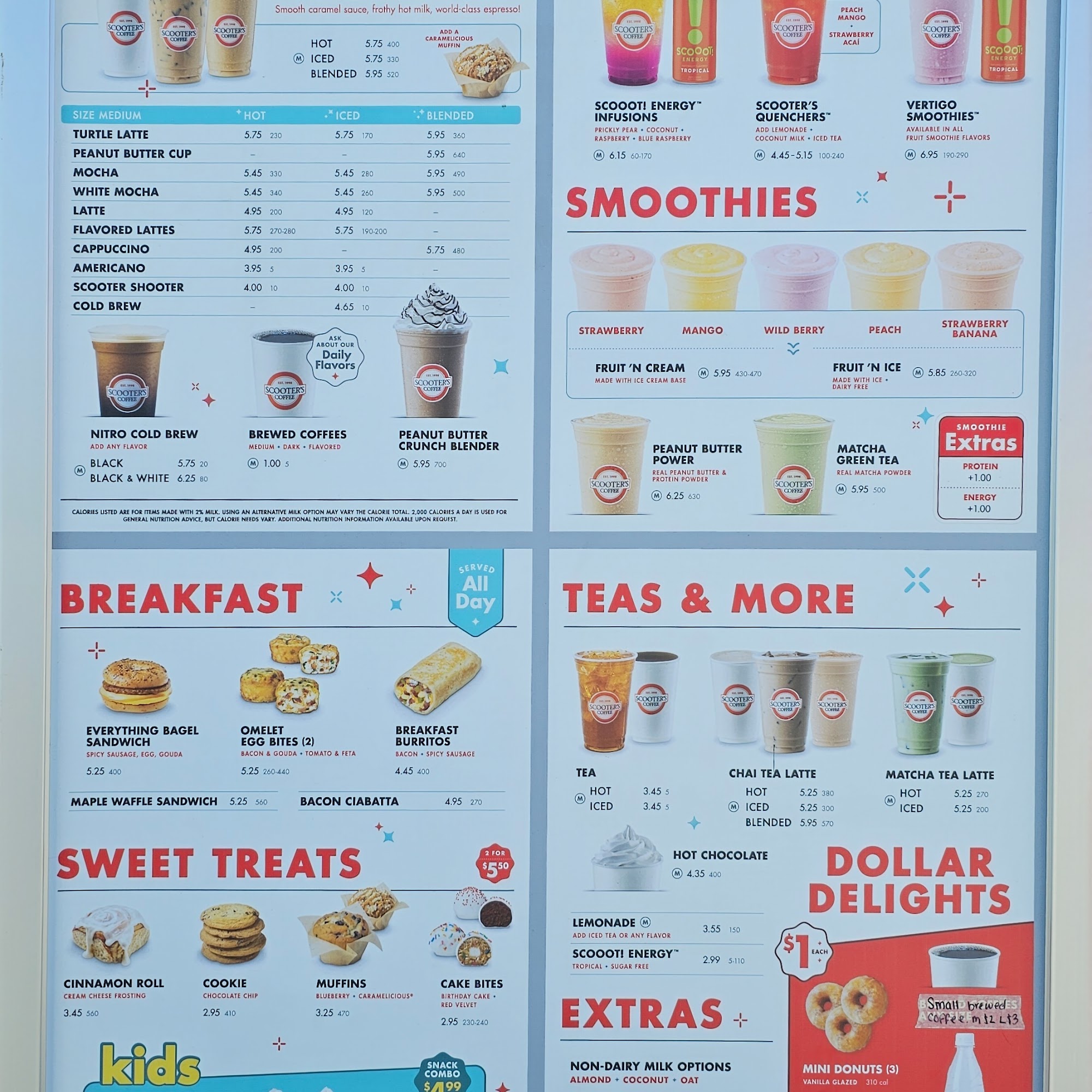 Scooter's Coffee Menu