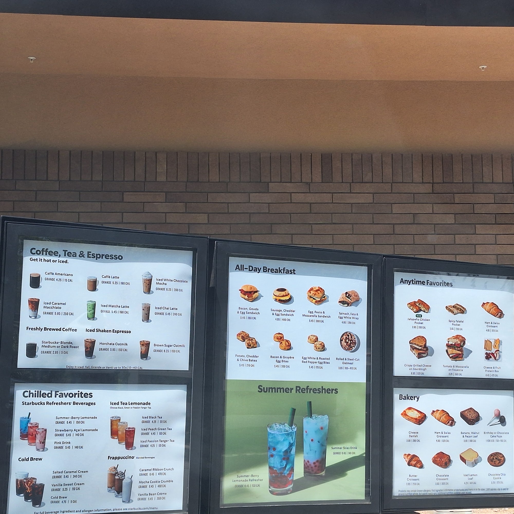 Starbucks Menu