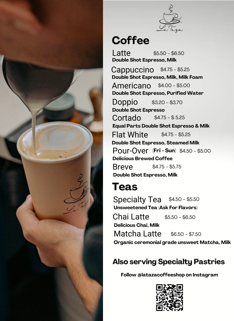 La Taza Menu
