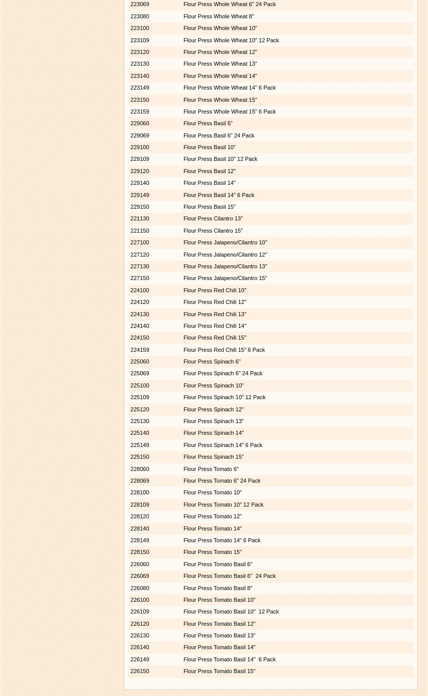 R&S Mexican Food Products Menu
