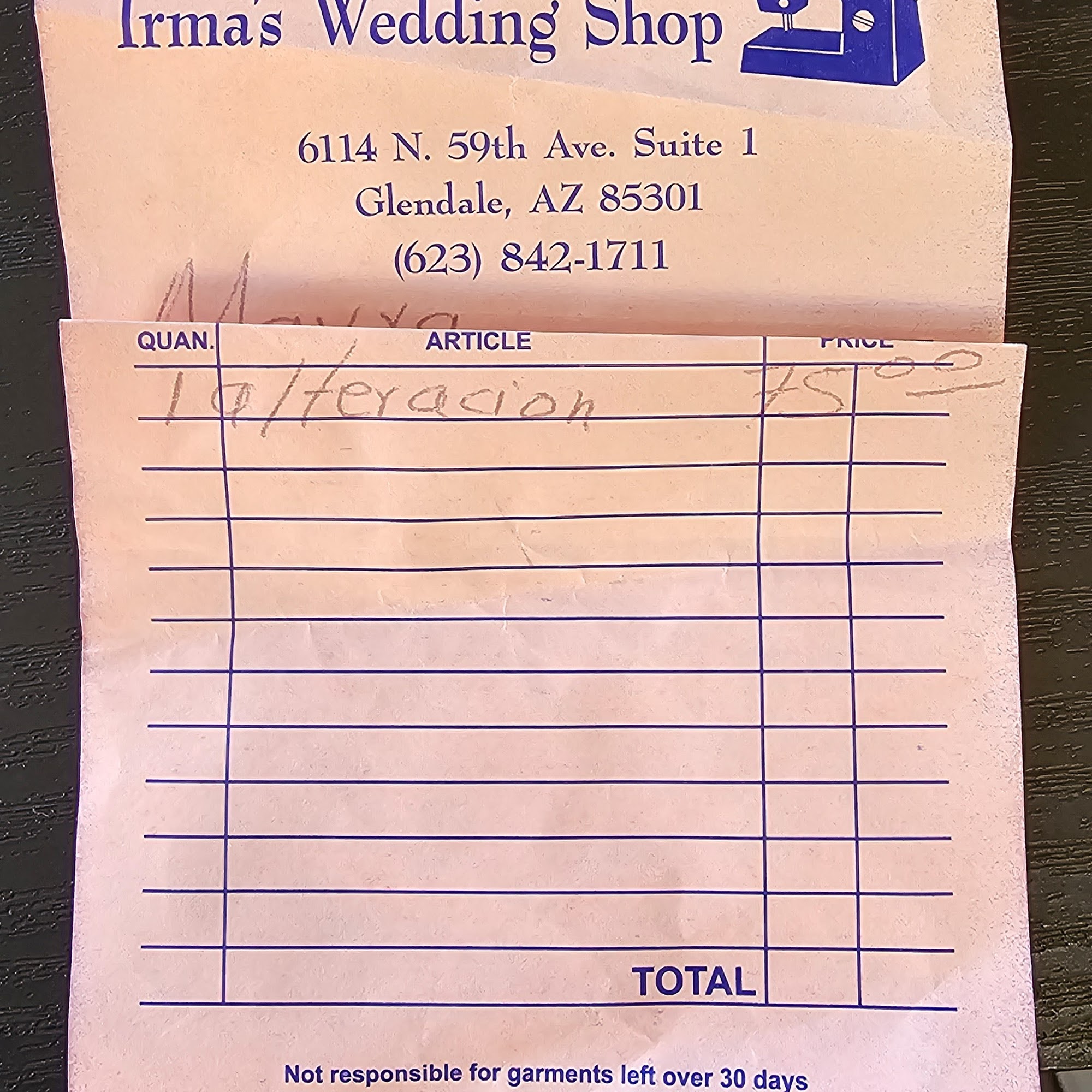 Irmas Wedding Shop