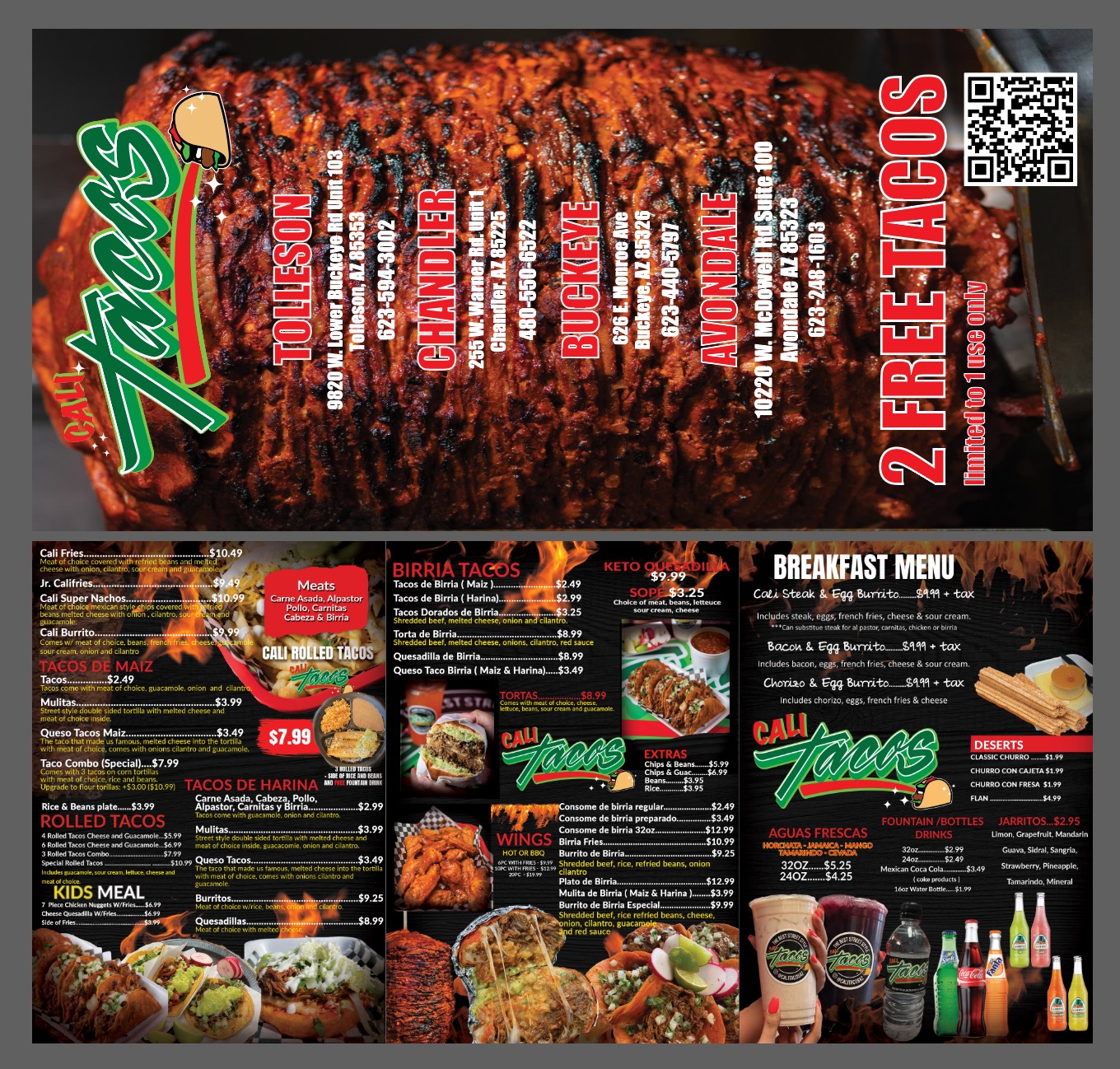 Calitacos Restaurant Glendale Menu